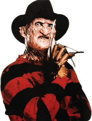 Freddy Krueger Iconic Horror Figure PNG Image