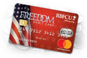 Freedom Debit Card R B F C U Mastercard PNG Image