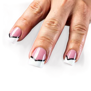 French Tip Acrylic Nails Png 4 PNG Image