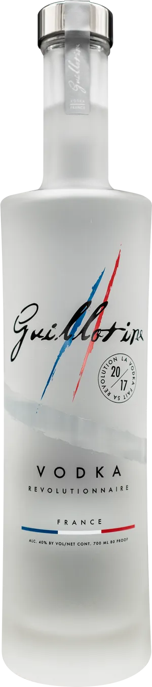 French Vodka Bottle Design PNG Image