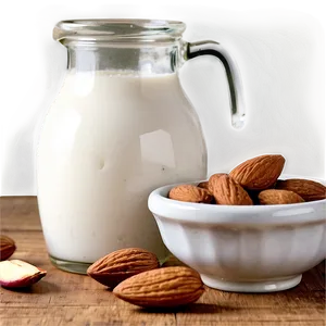 Fresh Almond Milk Preparation Png Fsd76 PNG Image