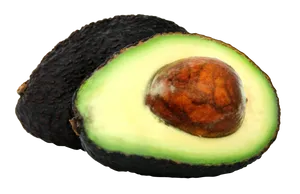 Fresh Avocado Half Transparent Background PNG Image