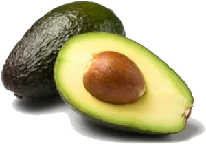 Fresh Avocado Halfand Whole PNG