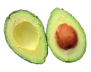 Fresh Avocado Halves PNG Image