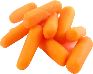 Fresh Baby Carrots Pile PNG Image