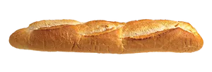 Fresh Baguette Isolatedon Blue Background PNG Image