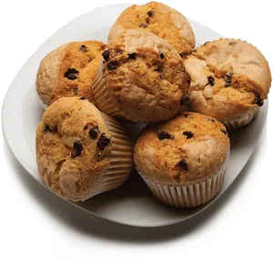 Fresh Baked Chocolate Chip Muffins PNG Image