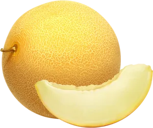 Fresh Cantaloupeand Slice.png PNG Image