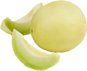 Fresh Cantaloupeand Slices PNG Image