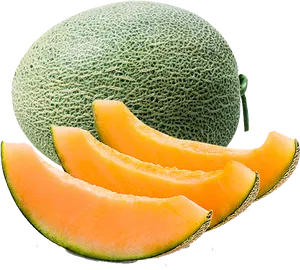 Fresh Cantaloupeand Slices.png PNG Image