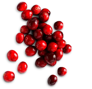 Fresh Cranberries Top View PNG Image