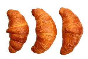 Fresh Croissants Isolated Background PNG Image