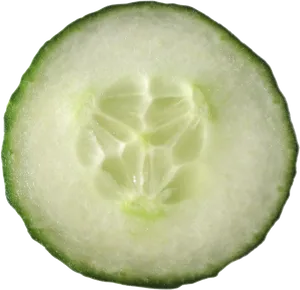 Fresh Cucumber Slice Macro PNG Image