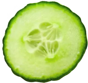 Fresh Cucumber Slice Transparent Background PNG Image