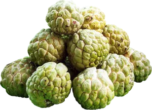 Fresh Custard Apples Isolated Background PNG Image