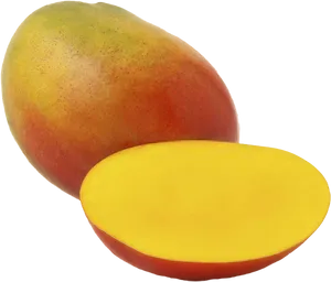 Fresh Cut Mango Fruit PNG Image