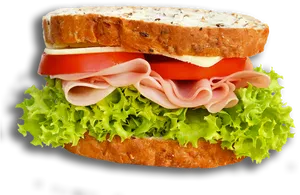 Fresh Deli Sandwich Multigrain Bread PNG Image