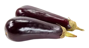 Fresh Eggplantson Transparent Background PNG Image