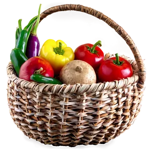 Fresh Farm Produce Basket Png Nif58 PNG Image