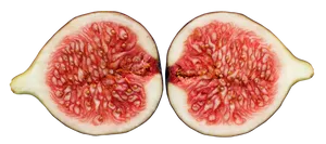 Fresh Fig Halves Cut Open PNG Image