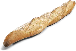 Fresh French Baguette Isolated PNG Image