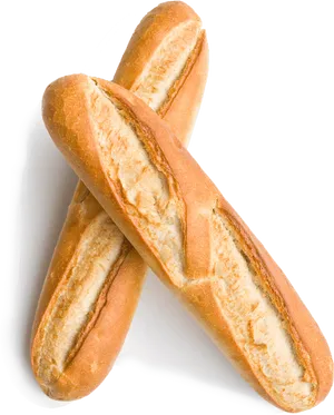 Fresh French Baguettes Isolated PNG Image