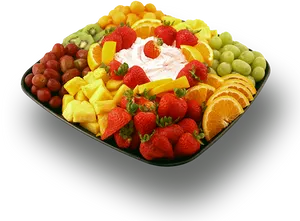 Fresh Fruit Platter Assortment PNG Image