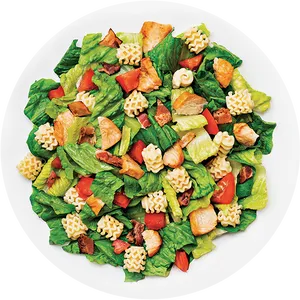 Fresh Garden Saladwith Chickenand Pasta PNG Image