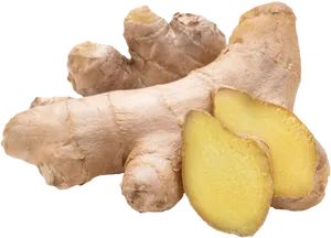 Fresh Ginger Root Slices.png PNG Image