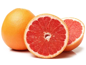 Fresh Grapefruit Slices Transparent Background PNG Image