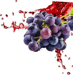 Fresh Grapes Juice Splash PNG Image