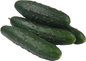 Fresh Green Cucumbers.png PNG Image