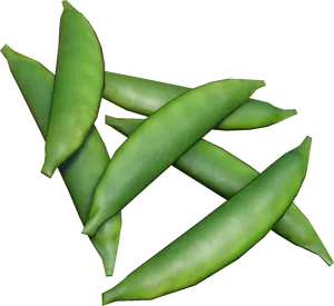 Fresh Green Pea Pods PNG Image