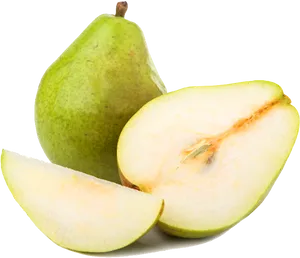 Fresh Green Pearand Slices.png PNG Image