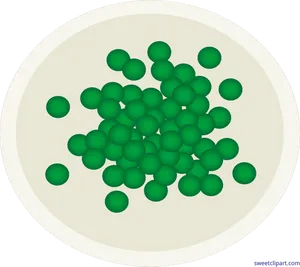 Fresh Green Peason Plate PNG Image