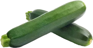 Fresh Green Zucchini Crossed PNG Image