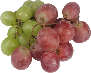 Fresh Greenand Red Grapes PNG Image