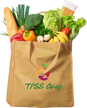 Fresh Groceriesin Paper Bag PNG Image