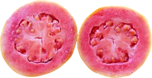 Fresh Guava Halves Cut PNG Image