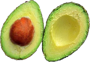 Fresh Halved Avocado PNG