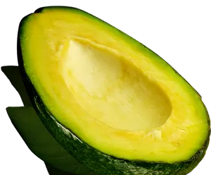 Fresh Halved Avocado With Pit Removed PNG