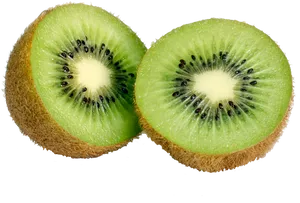 Fresh Kiwi Slices Transparent Background PNG Image