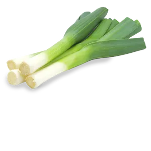 Fresh Leeks Isolatedon Dark Background.png PNG Image