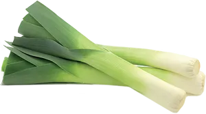 Fresh Leeks Isolatedon Transparent Background PNG Image