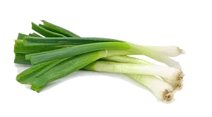 Fresh Leeks Isolatedon White Background PNG Image