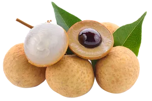 Fresh Longan Fruit Cluster PNG Image