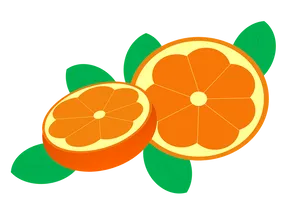 Fresh Orange Slices Illustration PNG Image