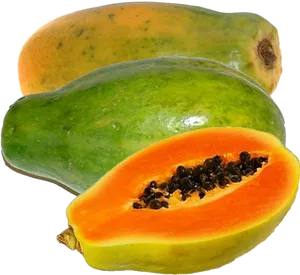 Fresh Papaya Fruit Variety PNG Image