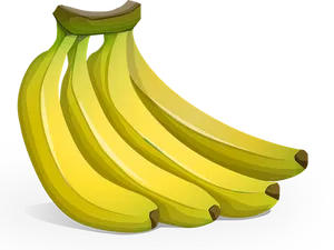 Fresh Plantain Bunch Illustration PNG Image