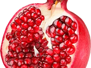 Fresh Pomegranate Half Cut PNG Image